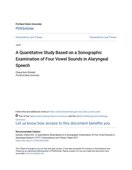 A Quantitative Study Based on a Sonographic Examination of Four Vowel Sounds in Alaryngeal Speech