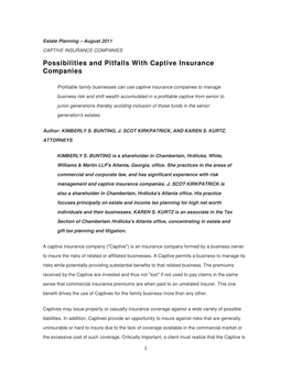 Captive Insurance Companies