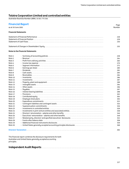 Financial Statements