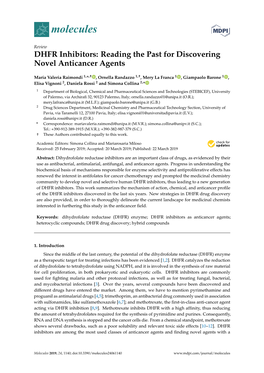 DHFR Inhibitors: Reading the Past for Discovering Novel Anticancer Agents