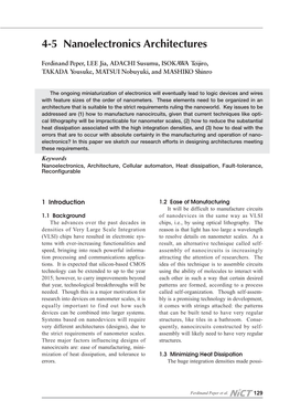 Nanoelectronics Architectures