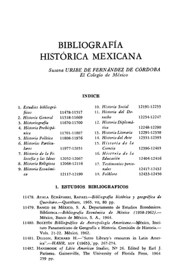 Bibliografía Histórica Mexicana