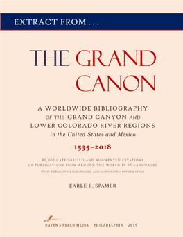 Bibliography of the Grand Canyon and the Lower Colorado River by Earle E