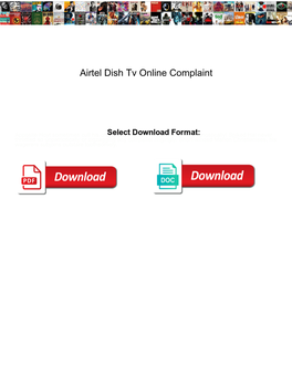 Airtel Dish Tv Online Complaint