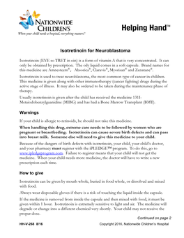 Isotretinoin for Neuroblastoma