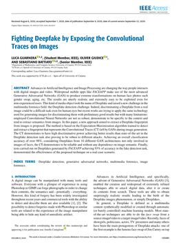 Fighting Deepfake by Exposing the Convolutional Traces on Images