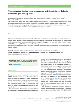 Noncontiguous Finished Genome Sequence and Description Of