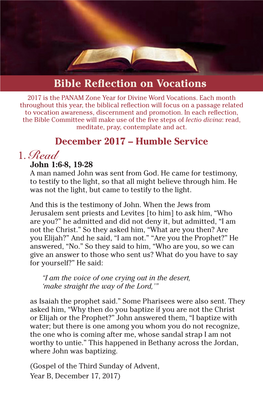 December Reflection: Humble Service