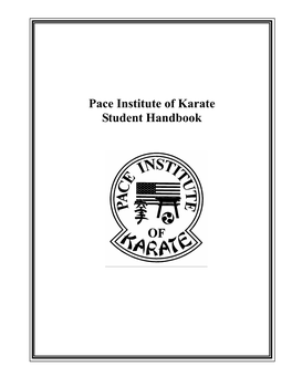 Pace Karate Student Handbook