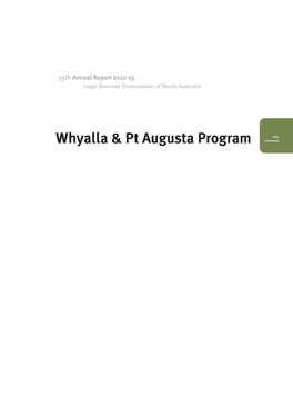 Whyalla & Pt Augusta Program