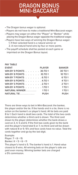 Dragon Bonus Mini-Baccarat