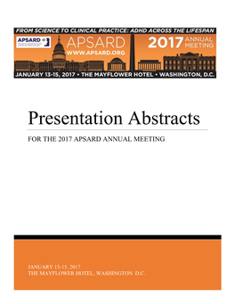 Presentation Abstracts