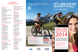 Infofolder Radfahren & Mountainbiken