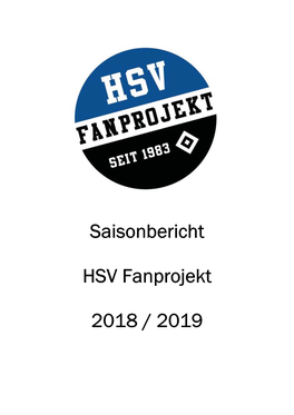 Saisonbericht HSV-Fanprojekt 18/19