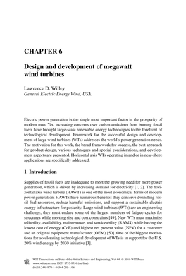 CHAPTER 6 Design and Development of Megawatt Wind Turbines