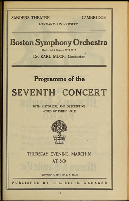 Boston Symphony Orchestra Concert Programs, Season 33,1913-1914, Trip