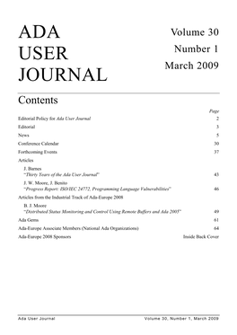 Volume 30 Number 1 March 2009