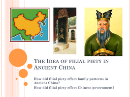 The Idea of Filial Piety in Ancient China