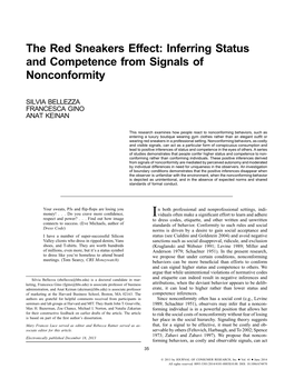 The Red Sneakers Effect: Inferring Status and Competence from Signals of Nonconformity