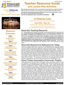 A CHORUS LINE Teaching Resource.Pages