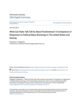 A Comparison of Responses to Political Mass Shootings in the United States and Norway