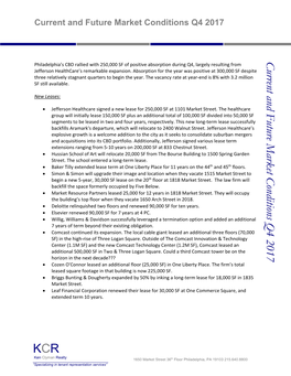 Current and Future Market Conditions Q4 2017