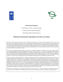 Reducing Transboundary Degradation in the Kura-Aras Basin