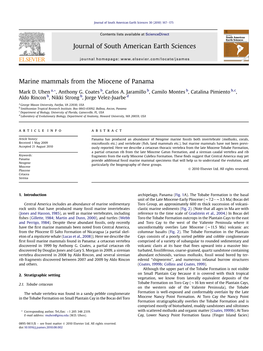 Marine Mammals from the Miocene of Panama