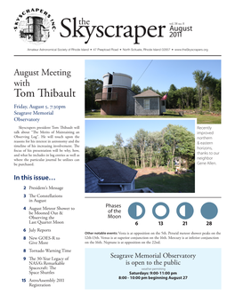 Newsletter Archive the Skyscraper August 2011