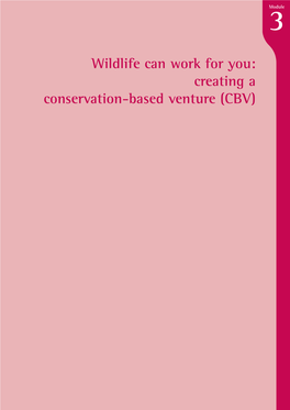 Wildlife Can Work for You: Creating a Conservation-Based Venture (CBV)