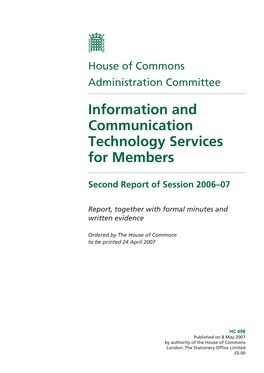 Information and Communication Technology Services for Members