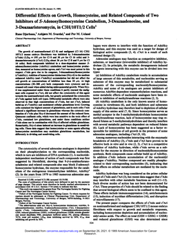 Differential Effects on Growth, Homocysteine, and Related