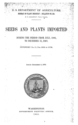 Seeds and Plants Imported