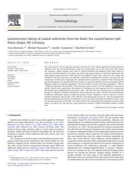 Luminescence Dating of Coastal Sediments from the Baltic Sea Coastal Barrier-Spit Darss–Zingst, NE Germany