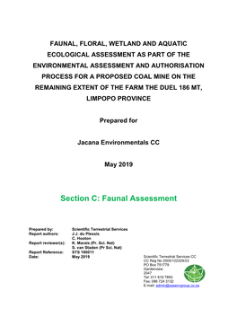 Faunal Impact Assessment