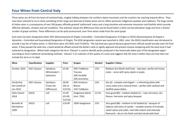 Four Wines from Central Italy