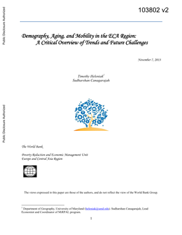 Demography, Aging, and Mobility in the ECA Region