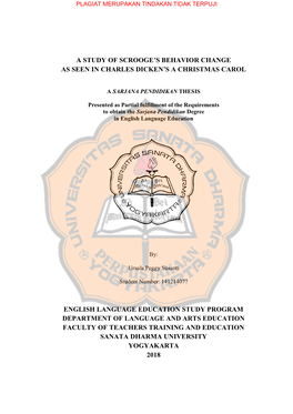 A Study of Scrooge's Behavior Change As Seen in Charles Dicken's A