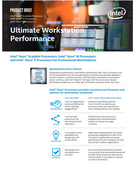 Ultimate Workstation Performance