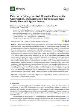 Patterns in Ectomycorrhizal Diversity, Community Composition, and Exploration Types in European Beech, Pine, and Spruce Forests