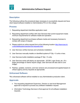 Administrative Software Procedure Explained