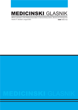 Medicinski Glasnik Official Publication of the Medical Association of Zenica-Doboj Canton Bosnia and Herzegovina