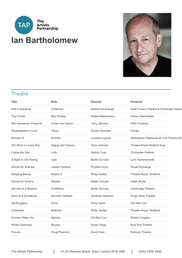 Ian Bartholomew