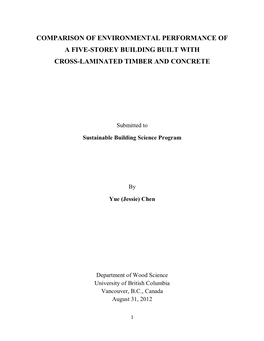 Comparison of Environmental Performance of a Five-Storey Building Built with Cross-Laminated Timber and Concrete