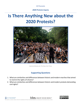 Is There Anything New About the 2020 Protests?