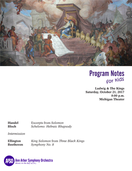 Program Notes