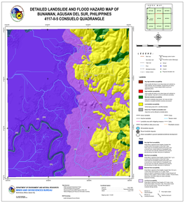 Detailed Landslide and Flood Hazard Map of Bunawan, Agusan Del Sur, Philippines 4117-Ii-5 Consuelo Quadrangle