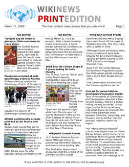 March 17, 2008 the Free-Content News Source That You Can Write! Page 1