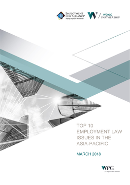 Top 10 Employment Law Issues in the Asia-Pacific