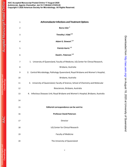 Achromobacter Infections and Treatment Options